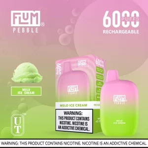 Flum Pebble 6000 Disposable Device – Melo Ice Cream