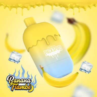 Packwoods Packpods 5000 puff disposable Banana Flambe